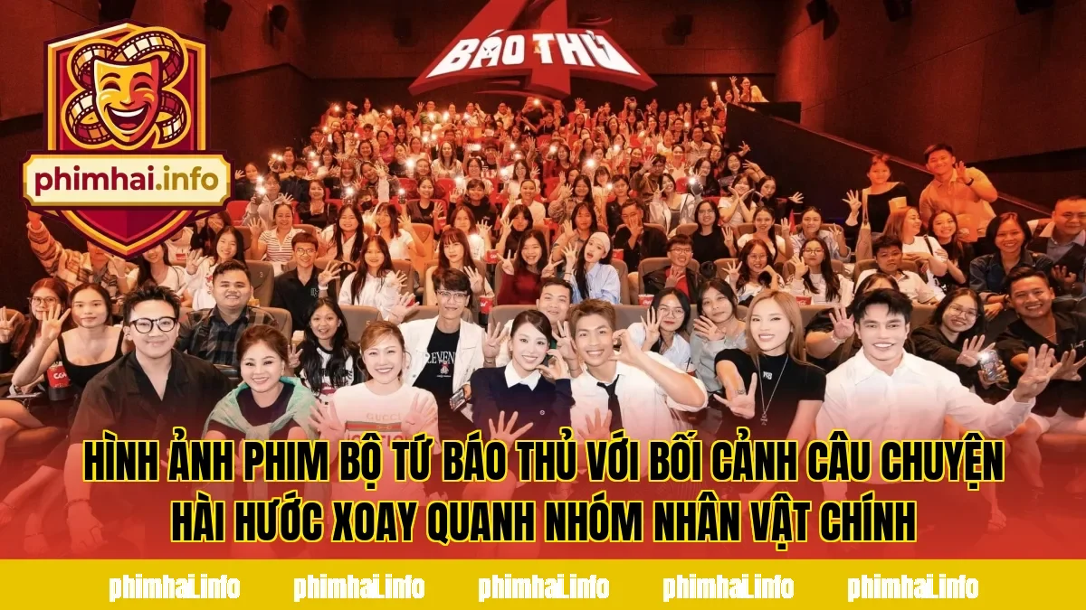 Hình ảnh phim Bộ Tứ Báo Thủ với bối cảnh câu chuyện hài hước xoay quanh nhóm nhân vật chính