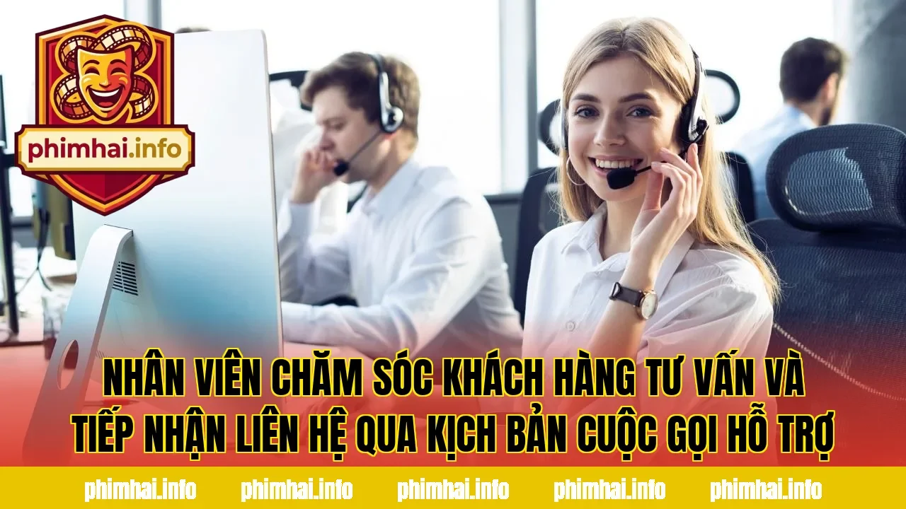 Nhân viên chăm sóc khách hàng tư vấn và tiếp nhận liên hệ qua kịch bản cuộc gọi hỗ trợ